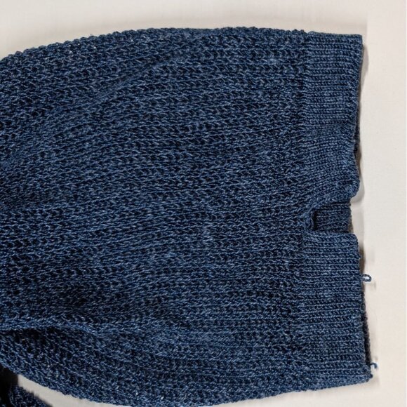 J. Jill Sweater Womens Size 3X Blue Open Knit Linen Blend Pullover - Picture 6 of 8